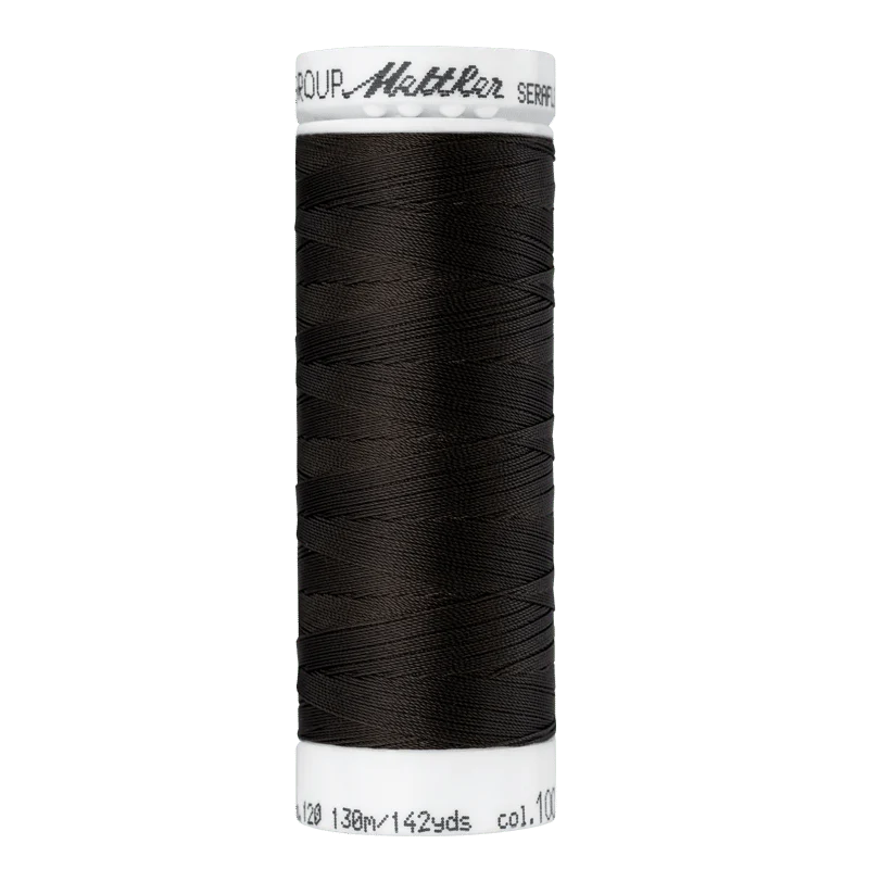 Amann Mettler - Seraflex elastisch naaigaren 130m - 1002 Very Dark Brown
