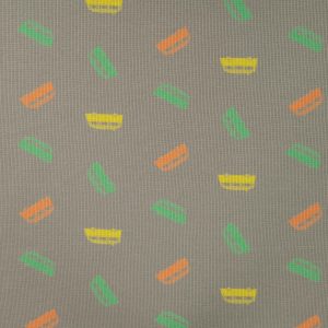 Coupon 45cm Wafel jersey busjes kaki