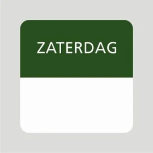Etiket / Daglabel "Zaterdag"
