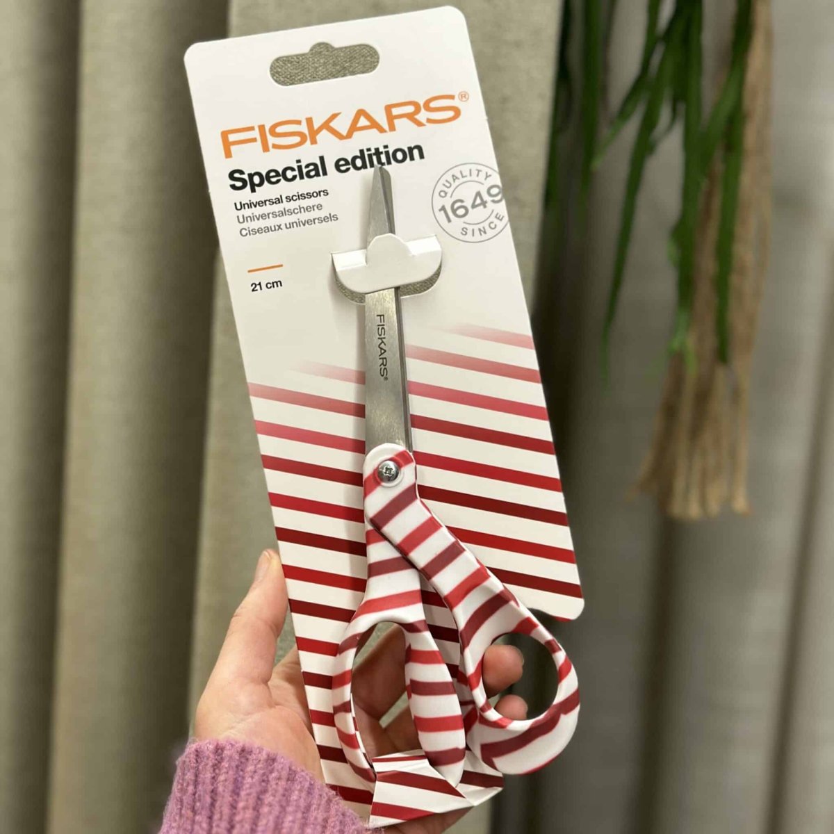 Fiskars speciale editie universele schaar strepen (21cm) - Afbeelding 2