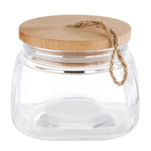 Glazen pot met hout (klein)