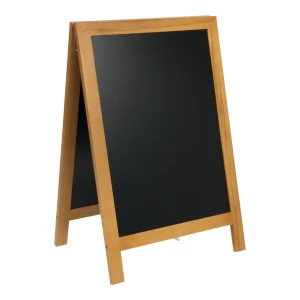 Krijtstoepbord Deluxe Teak