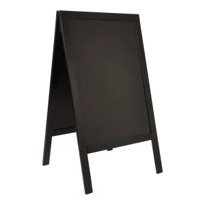 Krijtstoepbord Woody Zwart