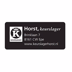 Maatwerk adres sticker zwart/wit (papier)