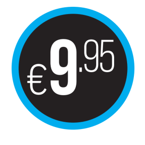 Prijs sticker '€9,95'