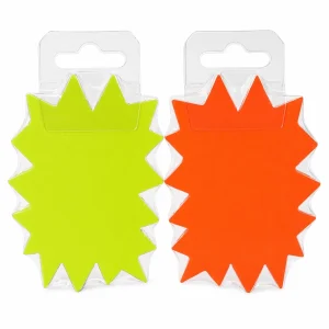 Prijskaarten ster geel/oranje (10st)