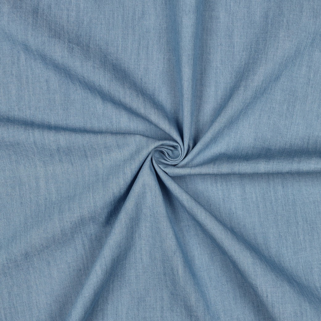 Slub chambray licht jeansblauw - Afbeelding 4