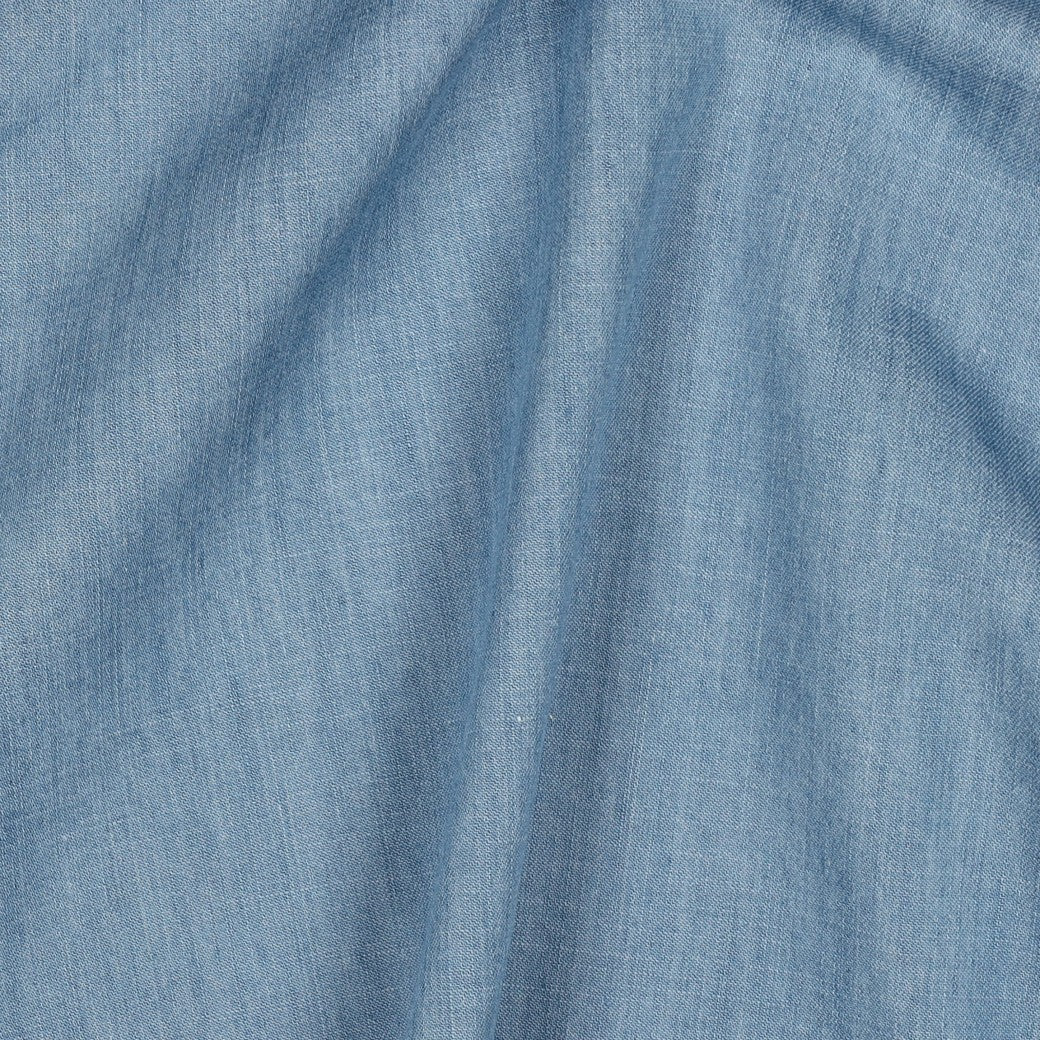 Slub chambray licht jeansblauw