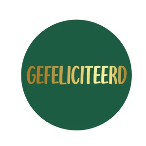 Sticker 'Gefeliciteerd'