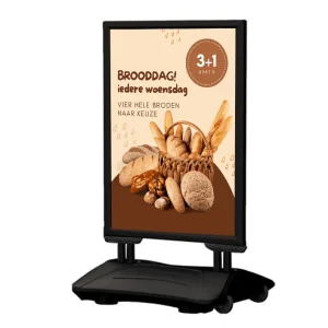 Stoepbord zwart met vulvoet