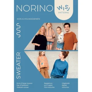 WISJ - Norino oversized sweater volwassenen/kids (papieren patroon)