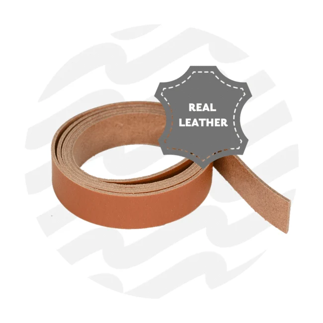 Zipper Zoo - Leren band 25mm amber - 130cm